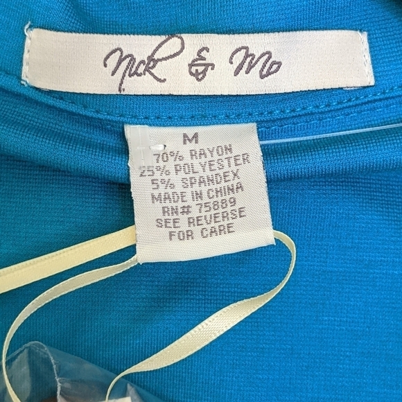 Nick & Mo teal button ruffle one button jacket,medium NWT - Picture 3 of 4